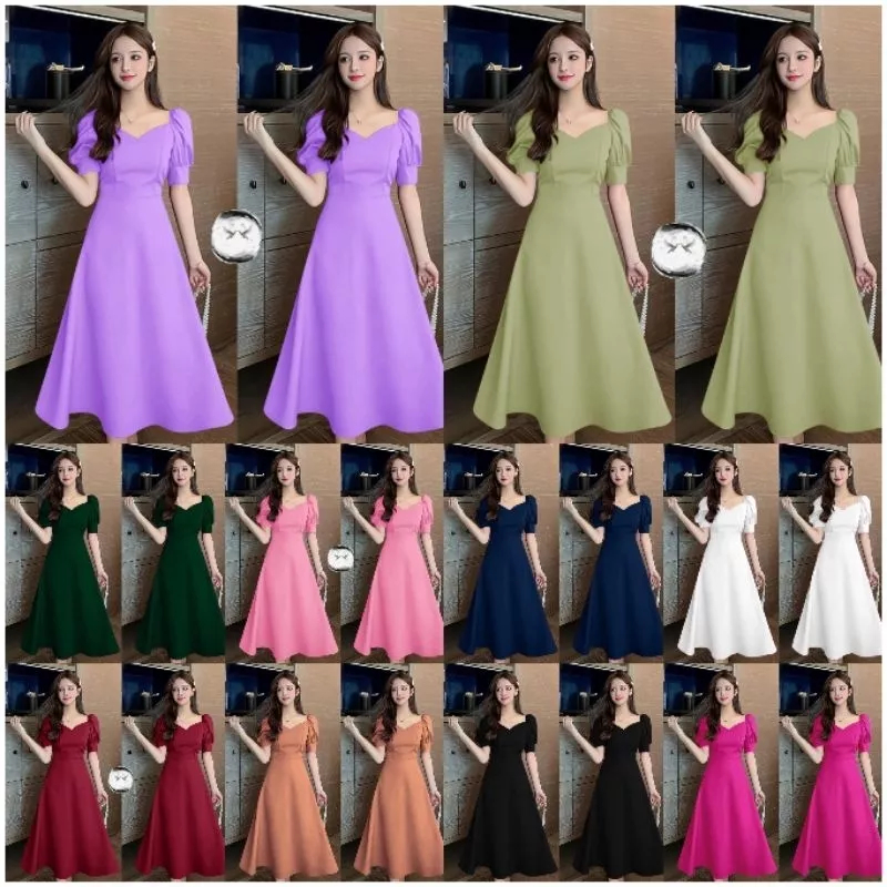 Jual DRESS WANITA KOREAN STYLE DRESS KOREA SYAHIRA DRESS PUTIH DRESS