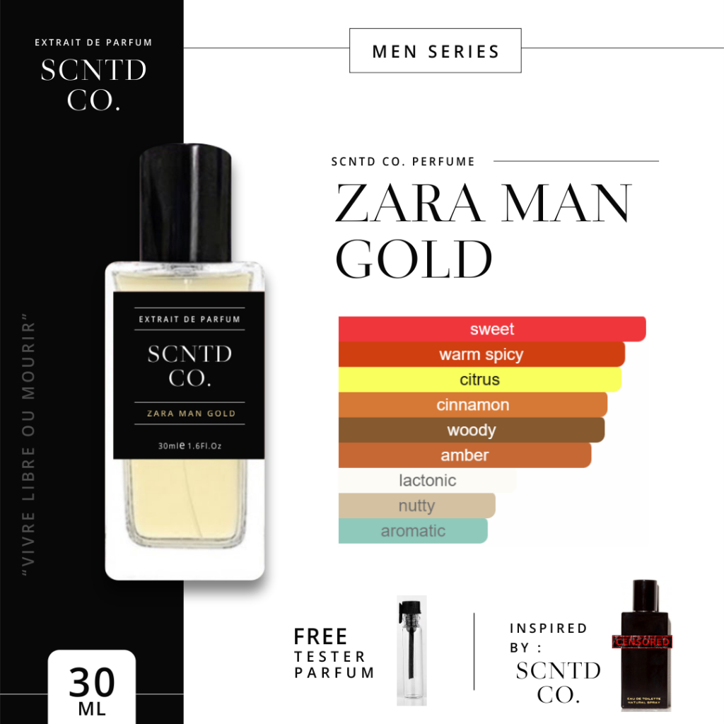 Jual Parfum ZARA MAN GOLD by SCNTD CO Perfume FREE TESTER PARFUM