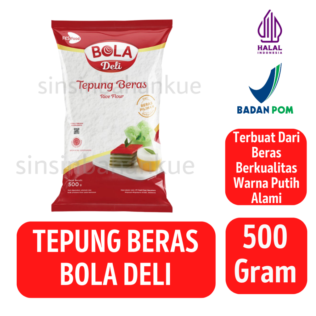 Jual Tepung Beras Tepung Ketan Tepung Tapioka Bola Deli 500 Gram Shopee Indonesia