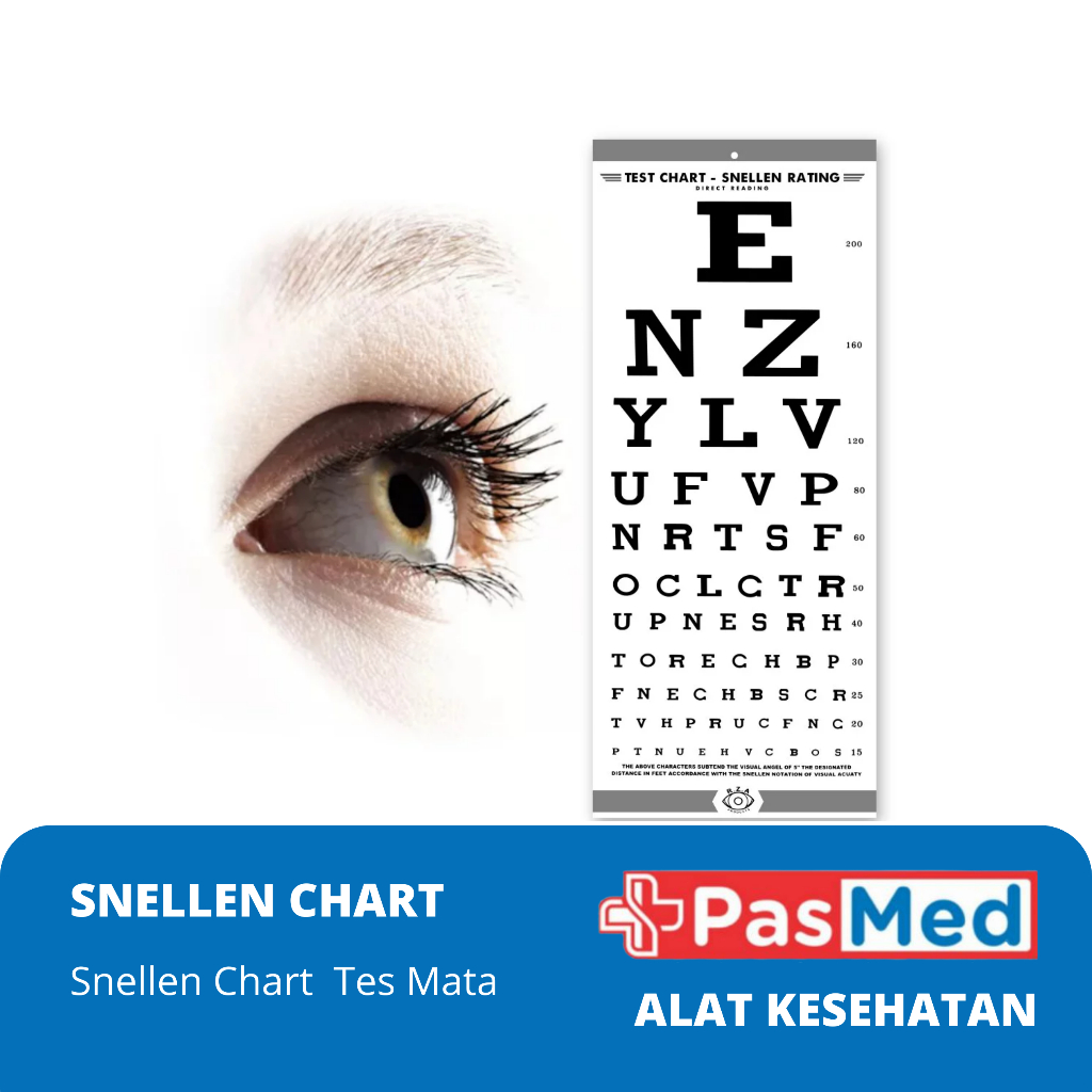 Jual Snellen Chart Snellen Ratin Test Chart Snelen Cart- Kertas Tes ...
