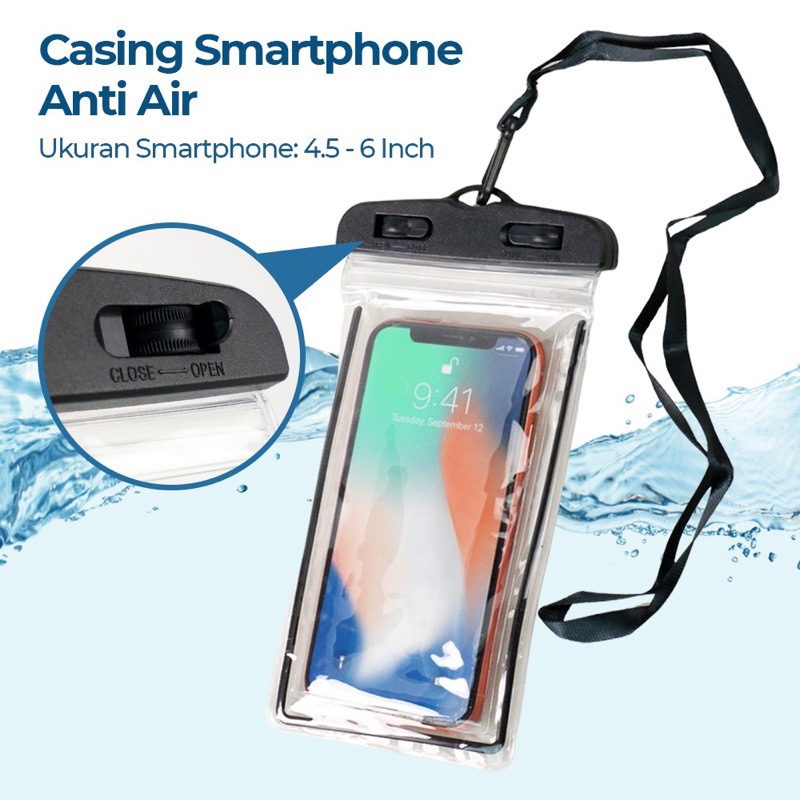 Jual Casing Anti Air Smartphone Waterproof 6 Inch - Black (7CSC0DBK ...