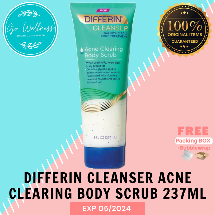 Jual Differin Body Scrub Salicylic Acid Acne Clearing Body Scrub 237ml