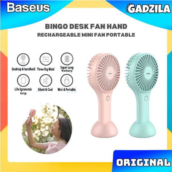 Jual BASEUS BINGO HAND MINI USB FAN KIPAS ANGIN PEGANG + DESKTOP MEJA ...