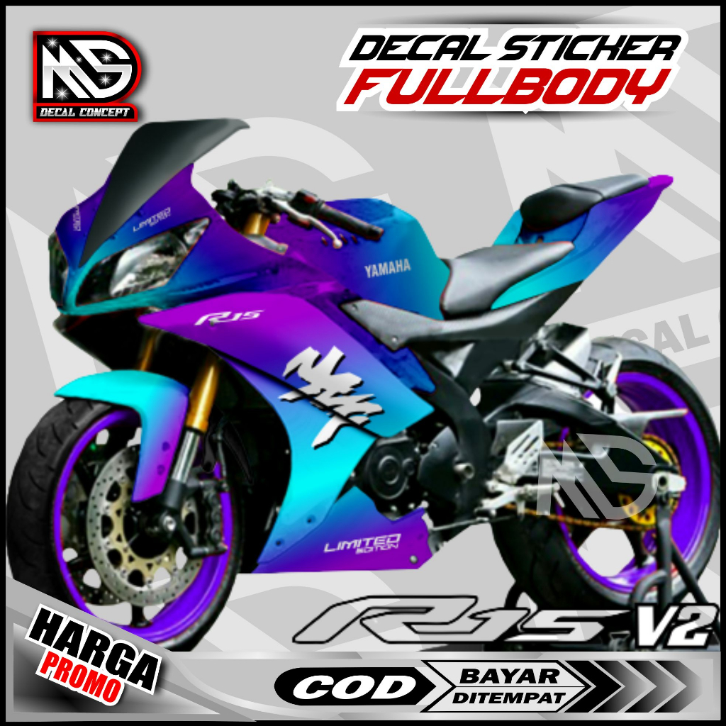 Jual BISA COD Decal R15 V2 Full Body Dekal R15 V2 Stiker R15 V2 Full ...