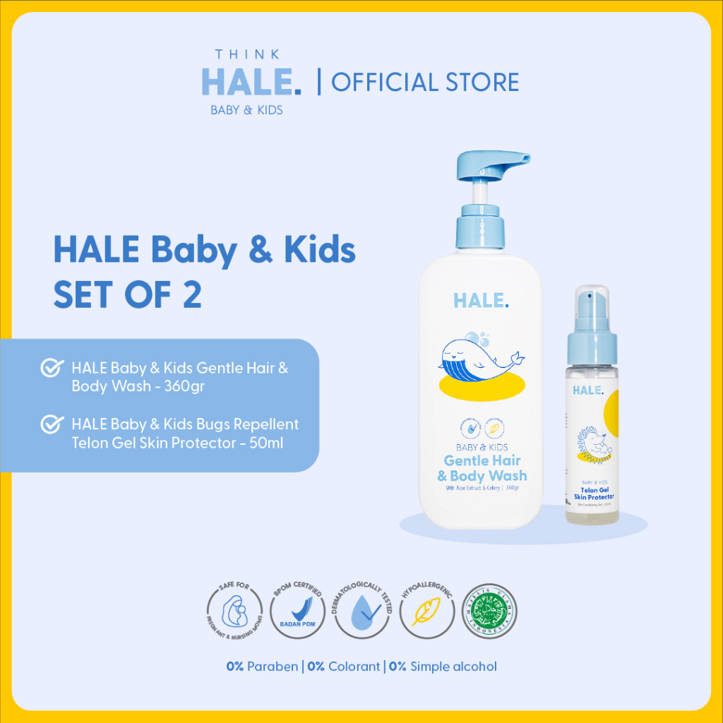 Jual THINK HALE Baby & Kids Gentle Care Bundle – Paket Hair Body Wash ...