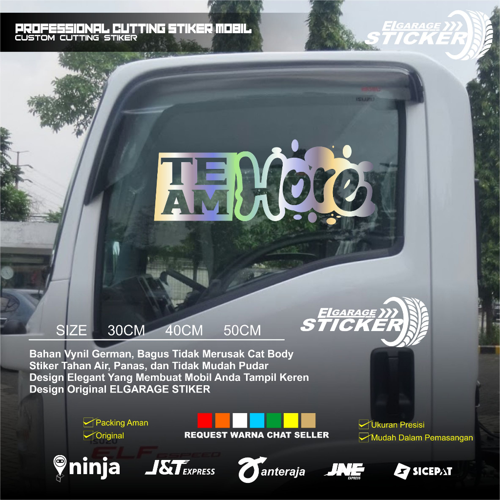 Jual Stiker kaca team hore stiker variasi kaca mobil truk pickup ...