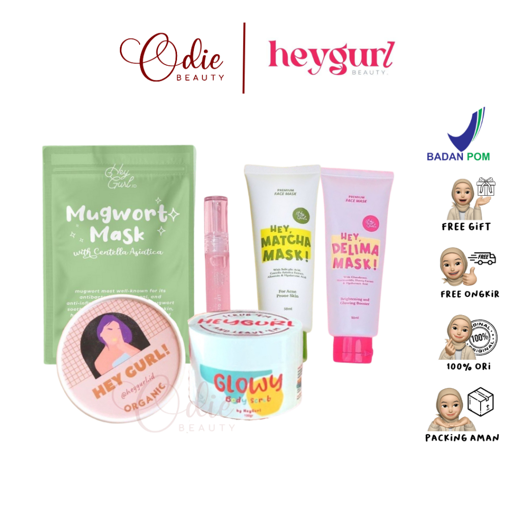 Jual DELIMA MASK HEYGURL SAFFRON MASK MASKER MUGWORT GLOWY BODY SCRUB