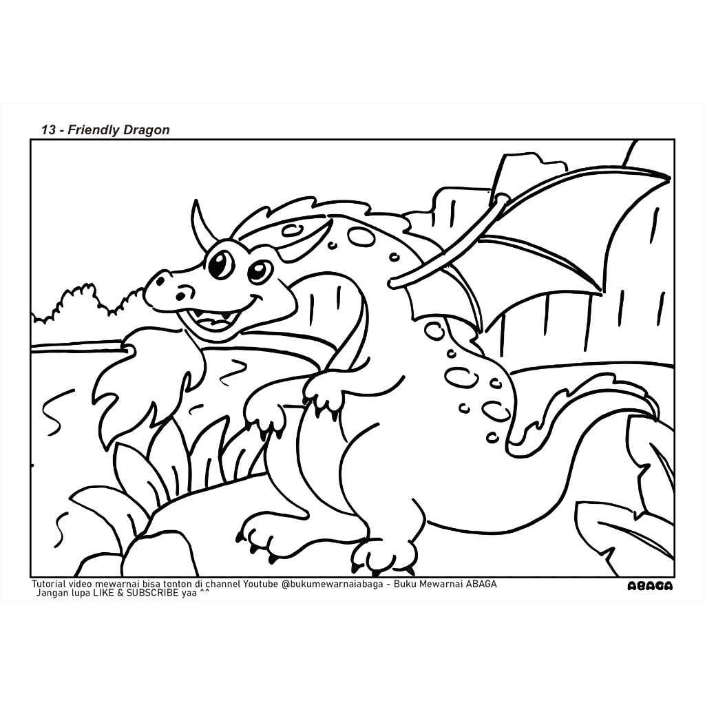 Jual Lembar Mewarnai Anak Teknik Pastel / Friendly Dragon / Smart ...