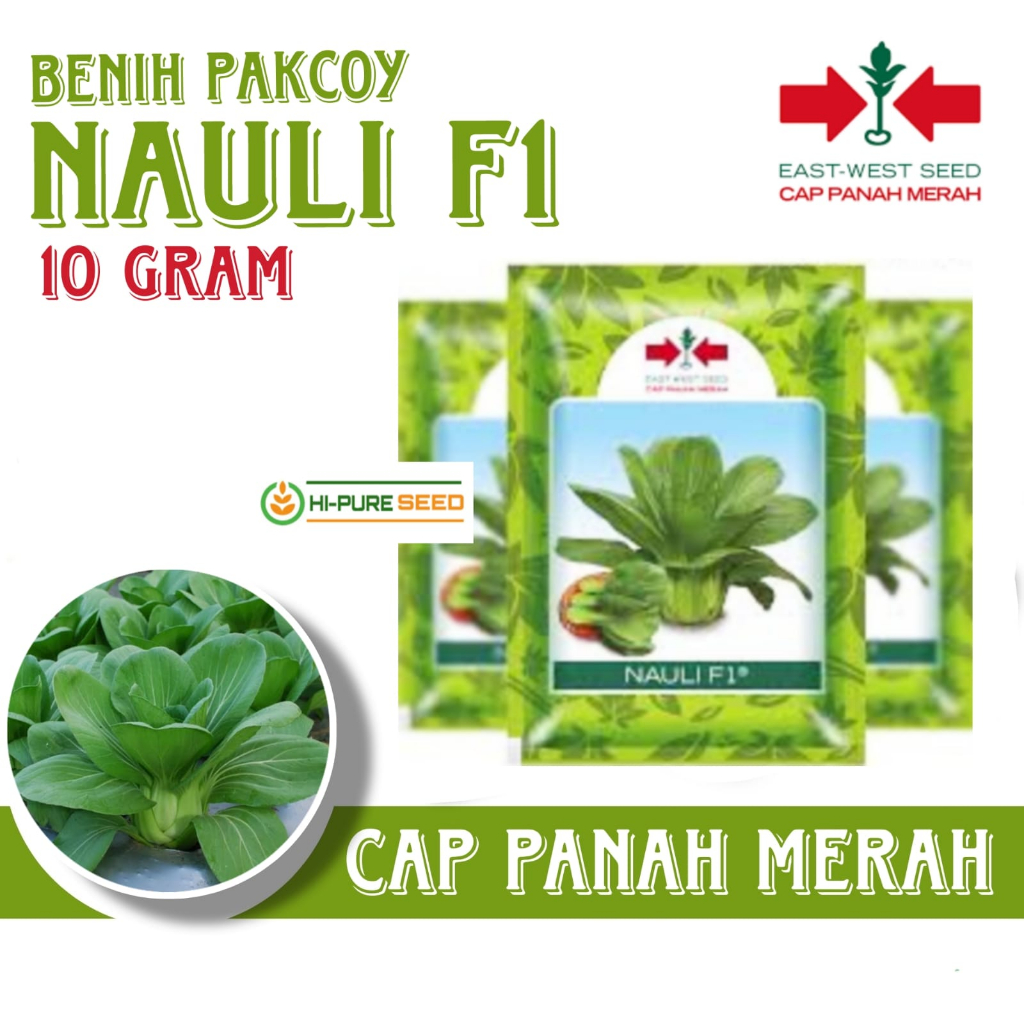 CAP PANAH MERAH BENIH PAKCOY HIJAU NAULI F1 ISI 10 GRAM
