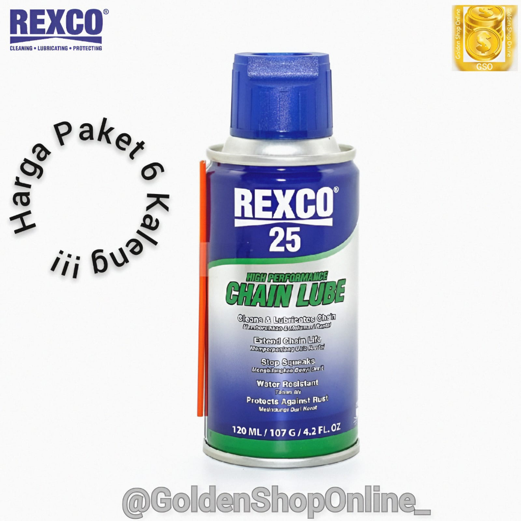 Jual Rexco 25 Chain Lube / Pelumas Rantai 120 ML (Harga Paket Isi 6 ...