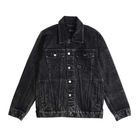 RK002 Ports Journal Jaket Jeans Pria Denim Hitam