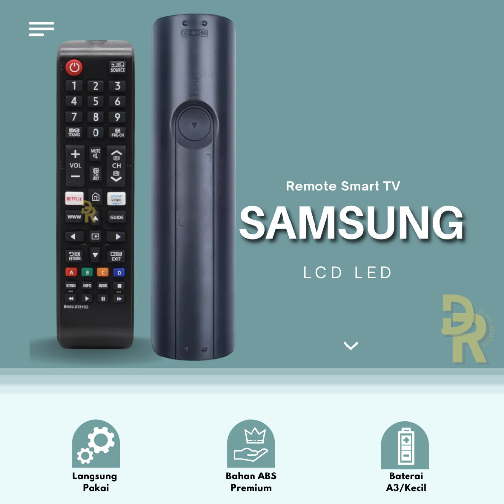 Jual Remot Remote Samsung TV LCD LED Smart TV NETFLIX Youtube tanpa setting 1315D Shopee Indonesia