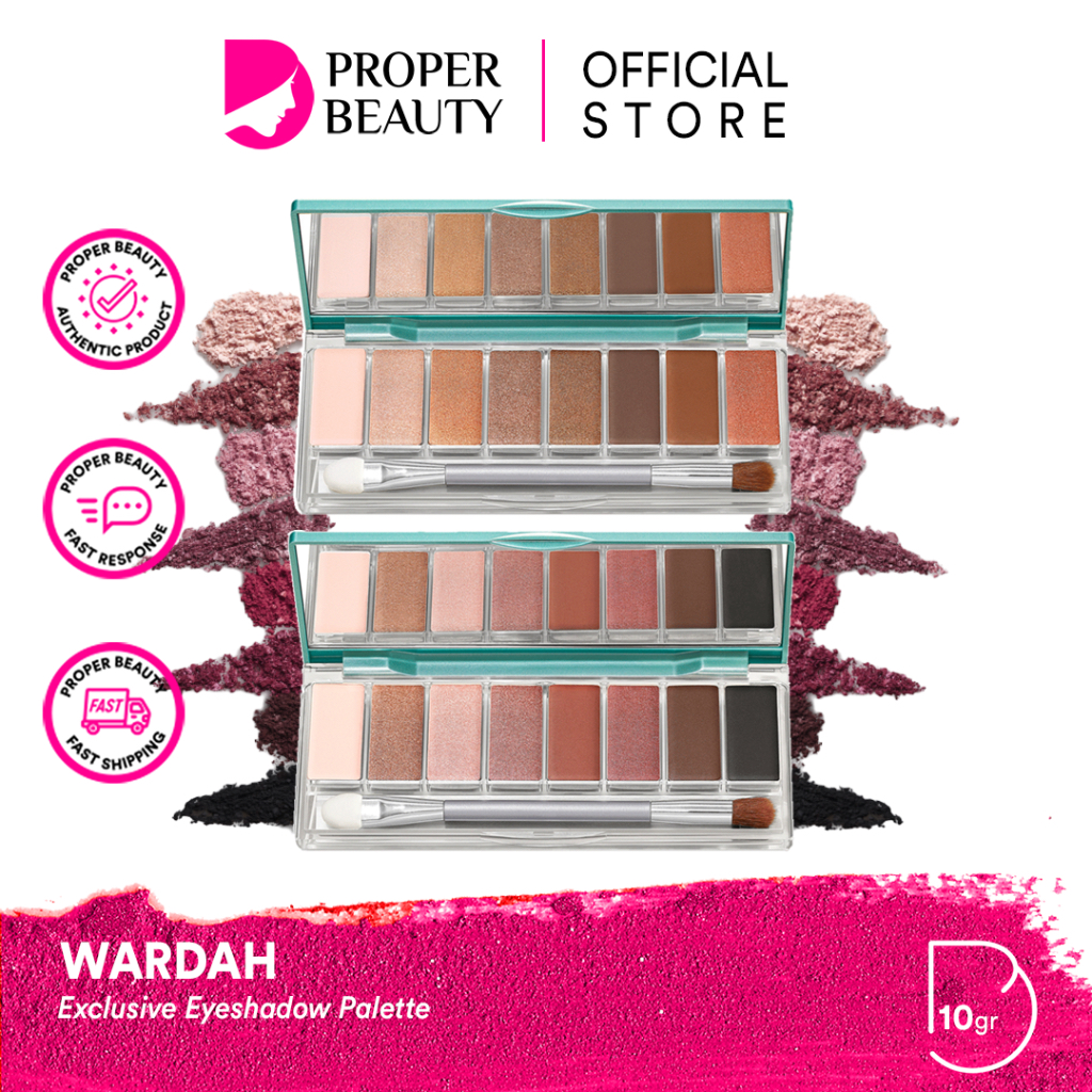 Jual WARDAH Exclusive Eyeshadow Palette Indonesia / 10g / Longwear ...