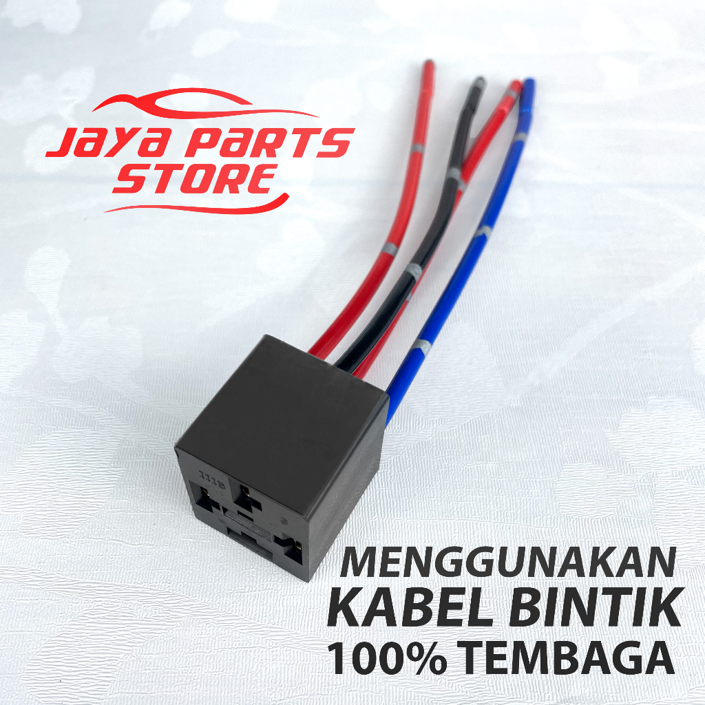 Jual Socket Soket Relay Riley 4 Kaki + Kabel Bintik Tembaga 12v 24c 40A ...