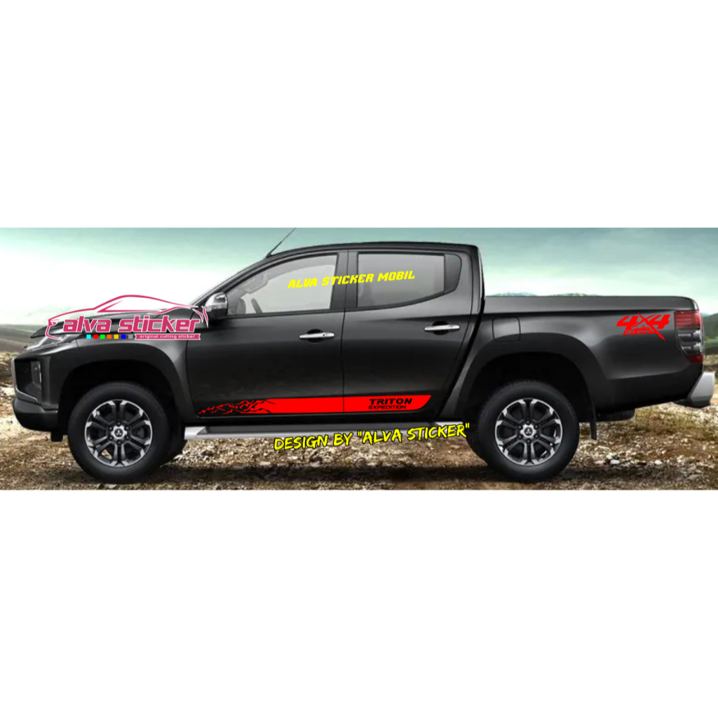 Jual (ALVA) promo sticker stiker Triton expedition stiker 4x4 off road ...