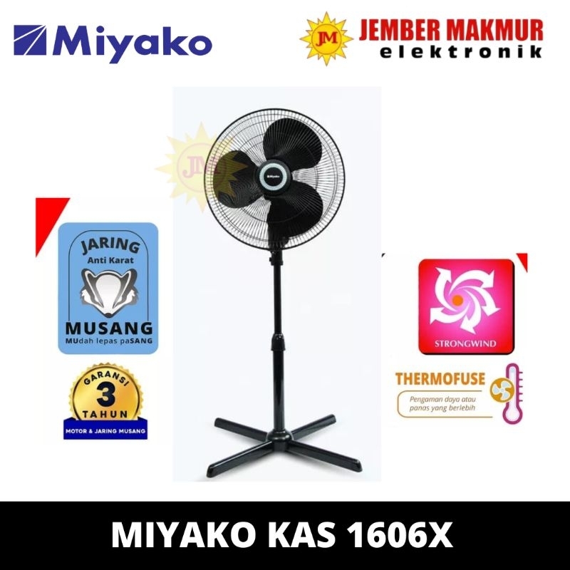 Jual MIYAKO 1606X GB / PL Kipas Angin Berdiri Miyako Stand Fan Miyako