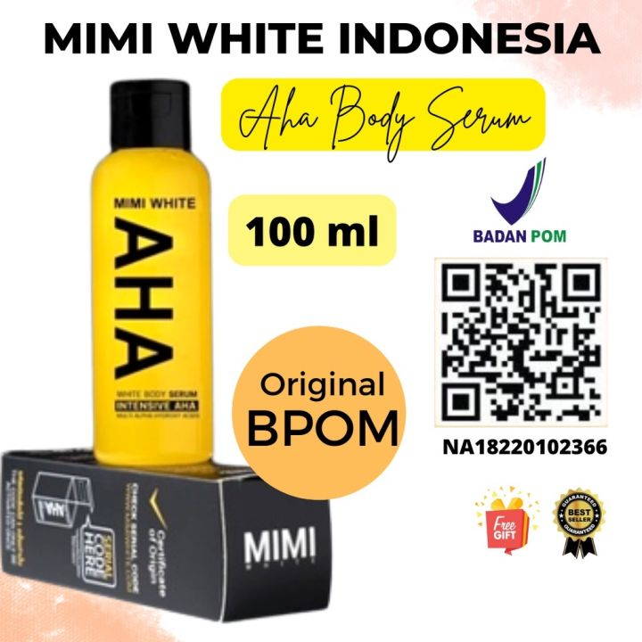 Jual TERBARU!! MIMI WHITE AHA BODY SERUM 100ML | Shopee Indonesia