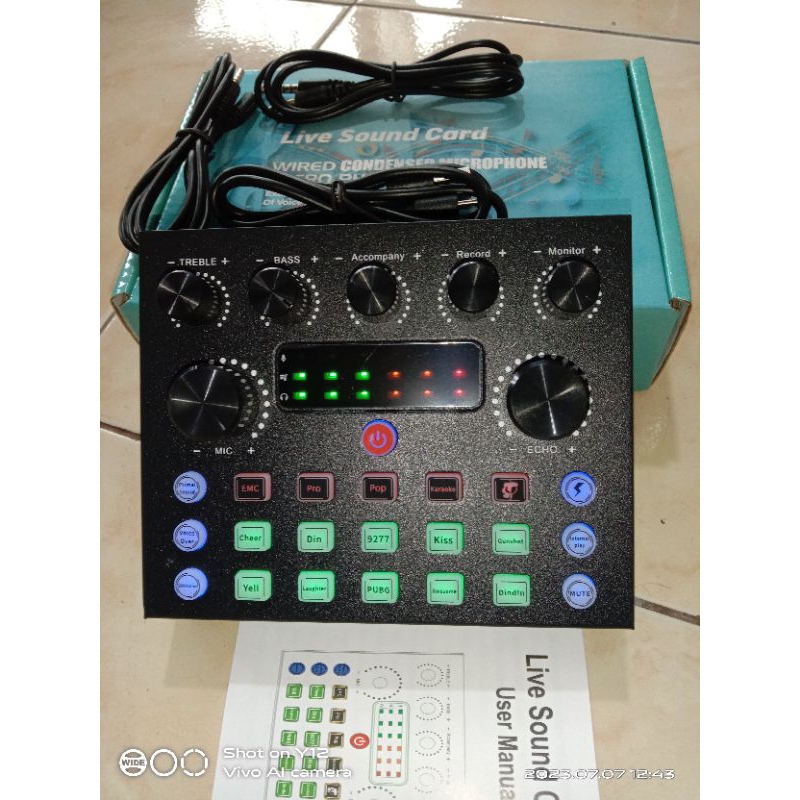 Jual Sound Card V8S Bluetooth Karaoke Live Streming | Shopee Indonesia