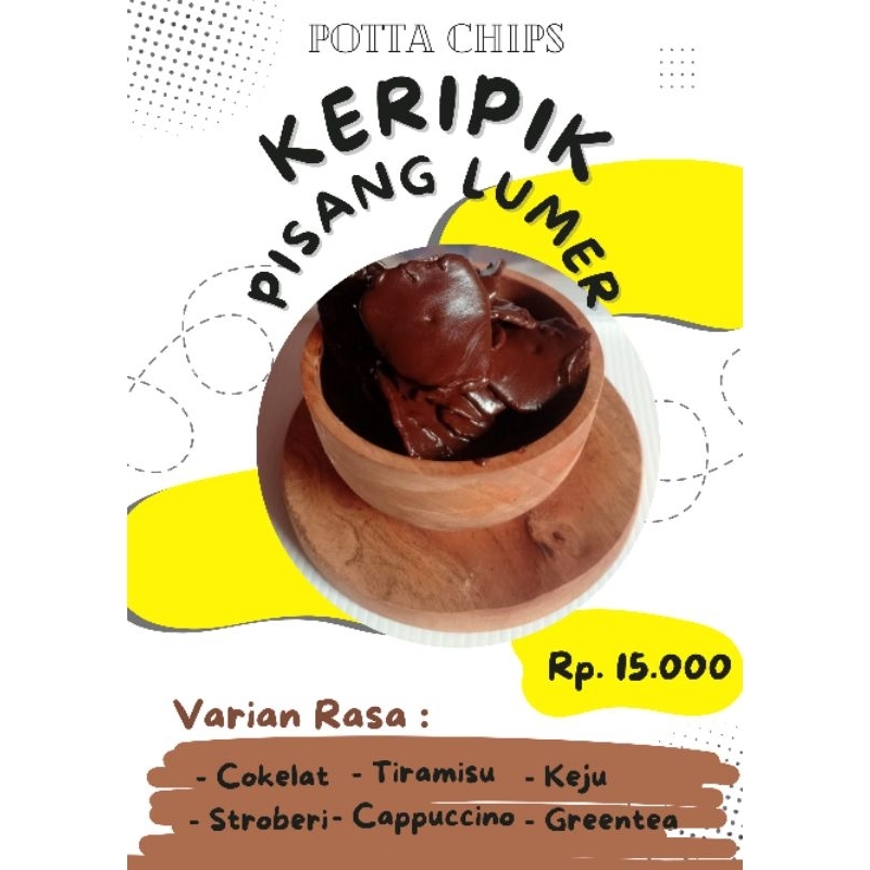 Jual Keripik Pisang Lumer Cokelat Gram By Potta Chips Shopee