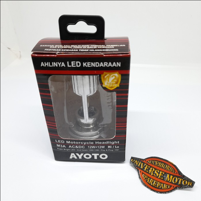 Jual Lampu Motor Vixion Depan Led Ayoto M A H Ac Dc Hi Lo Shopee Indonesia