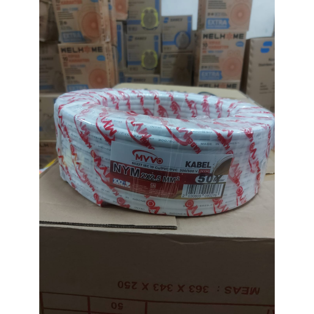 Jual kabel nym 2 x 2 5 mm myvo 50 yard standard sni shopee indonesia