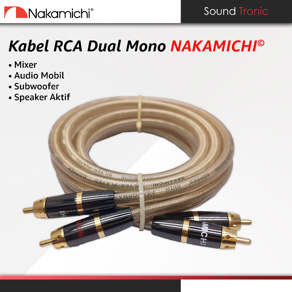 Jual Kabel Rca Audio Male Premium Nakamichi Meter Nk Shopee Indonesia