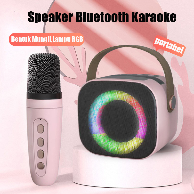 Jual Speaker Karaoke Bluetooth With Mini Speaker Portable Wireless ...