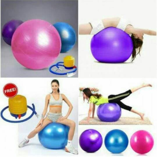 Palla Da Ginnastica Tornoe 65 Cm Per Yoga E Massaggio - Con Pompa - Colore Rosa