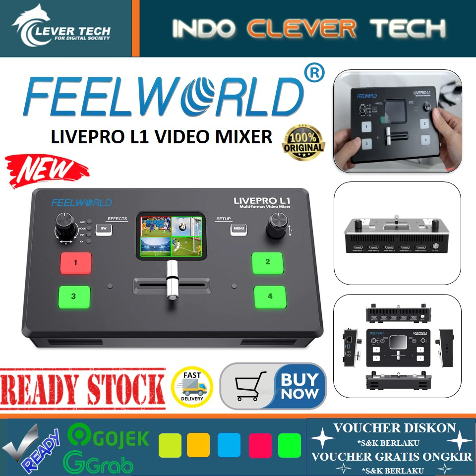 Jual Feelworld LivePro L1 Multi Format Video Mixer Switcher HDMI USB ...