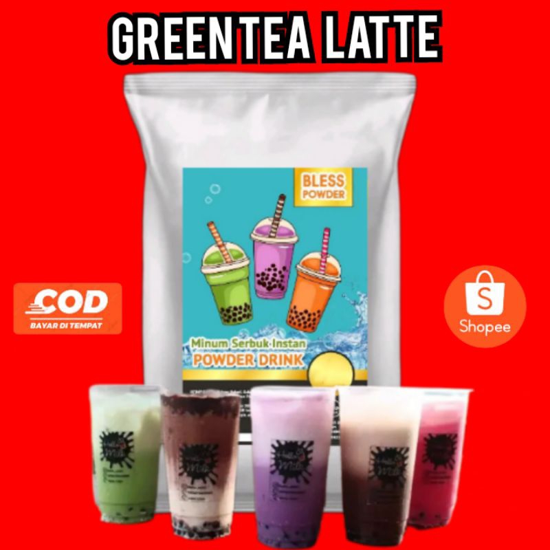 Jual Bubuk Minuman Rasa Green Tea Latte Greentea latte 1 Kg_Bless ...