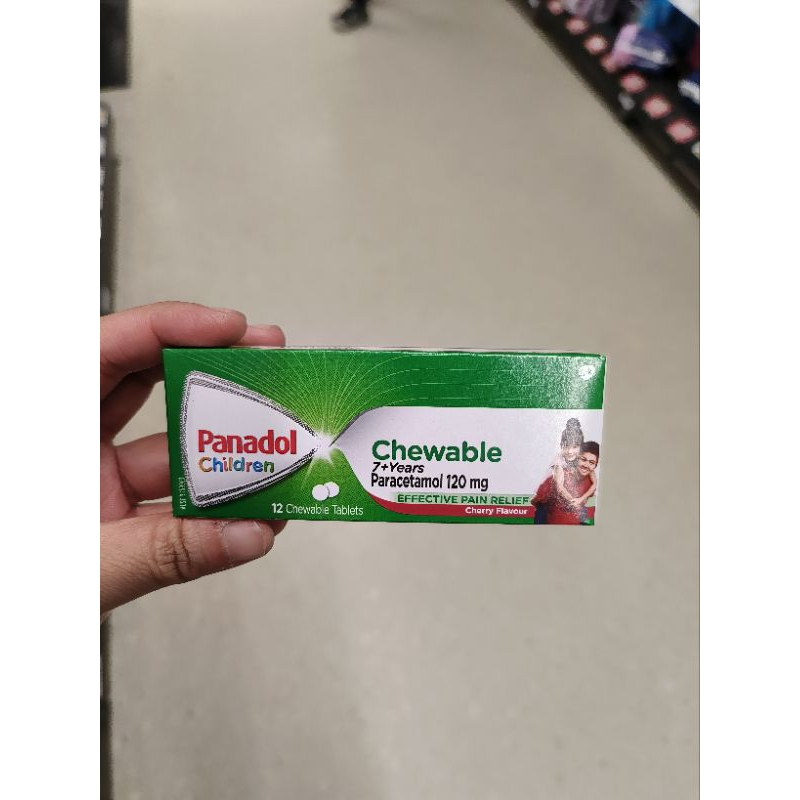 Jual Panadol children chewable tablets paracetamol 120mg cherry flavour