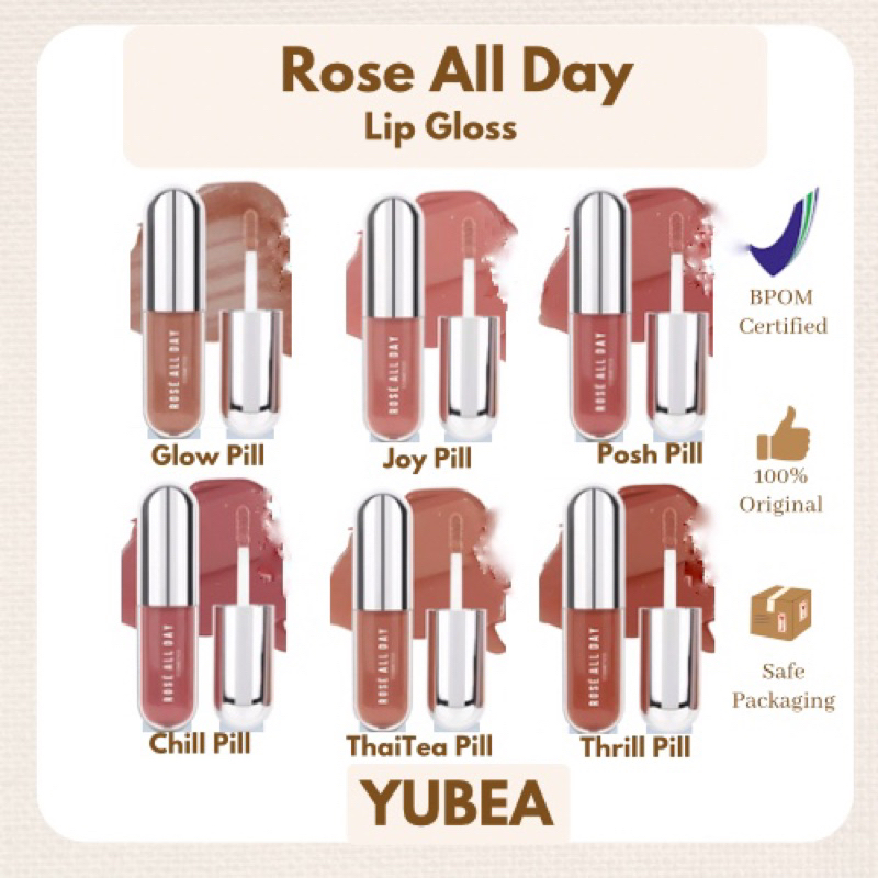 Jual ROSE ALL DAY LIP GLOSS Shopee Indonesia