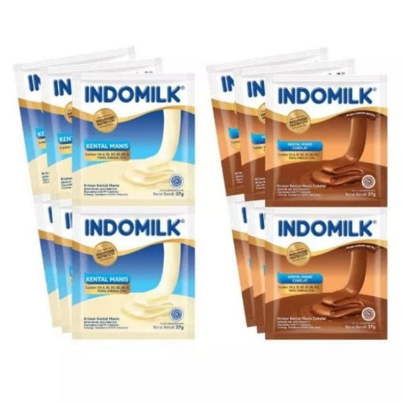 Jual SKM SUSU KENTAL MANIS INDOMILK SACHET 6X37G | Shopee Indonesia