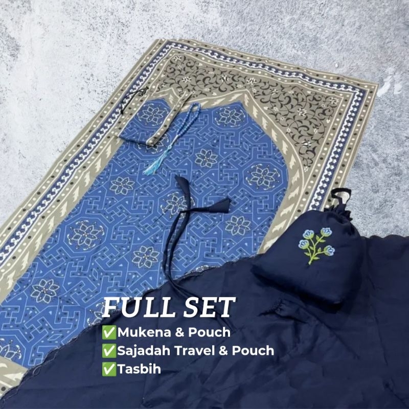 Jual Full Set Sajadah + Mukena Traveling Series Katun Premium Adem ...