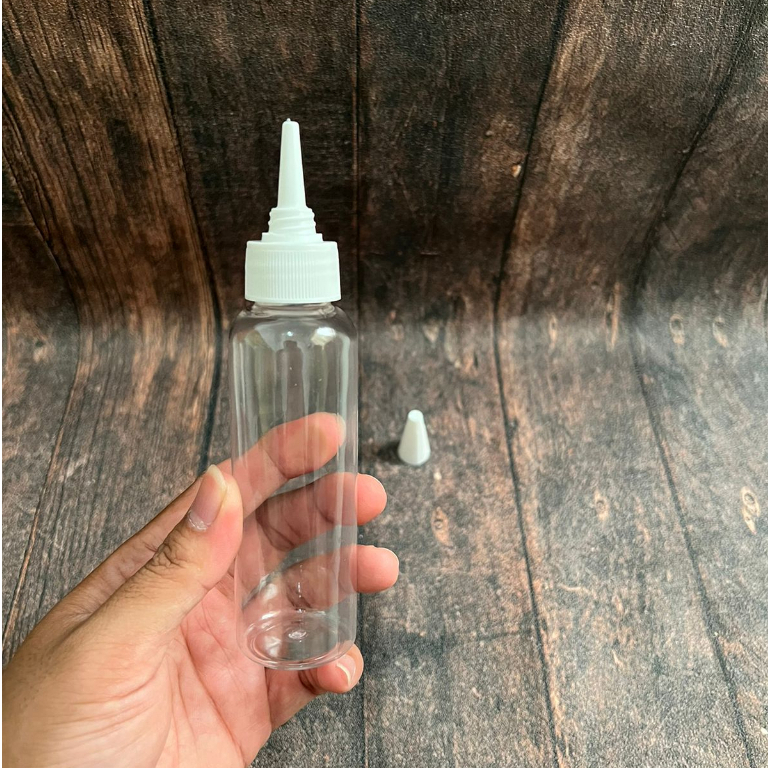 Jual botol Clear 100ml Tutup Kerucut / 100 ml Clear Botol Tinta ( Bisa ...