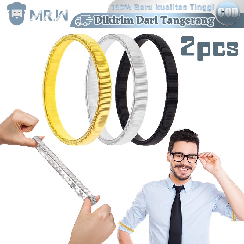 Jual 1pasang Metal Sleeve Garter Elasticated Armband Garter Non Slip