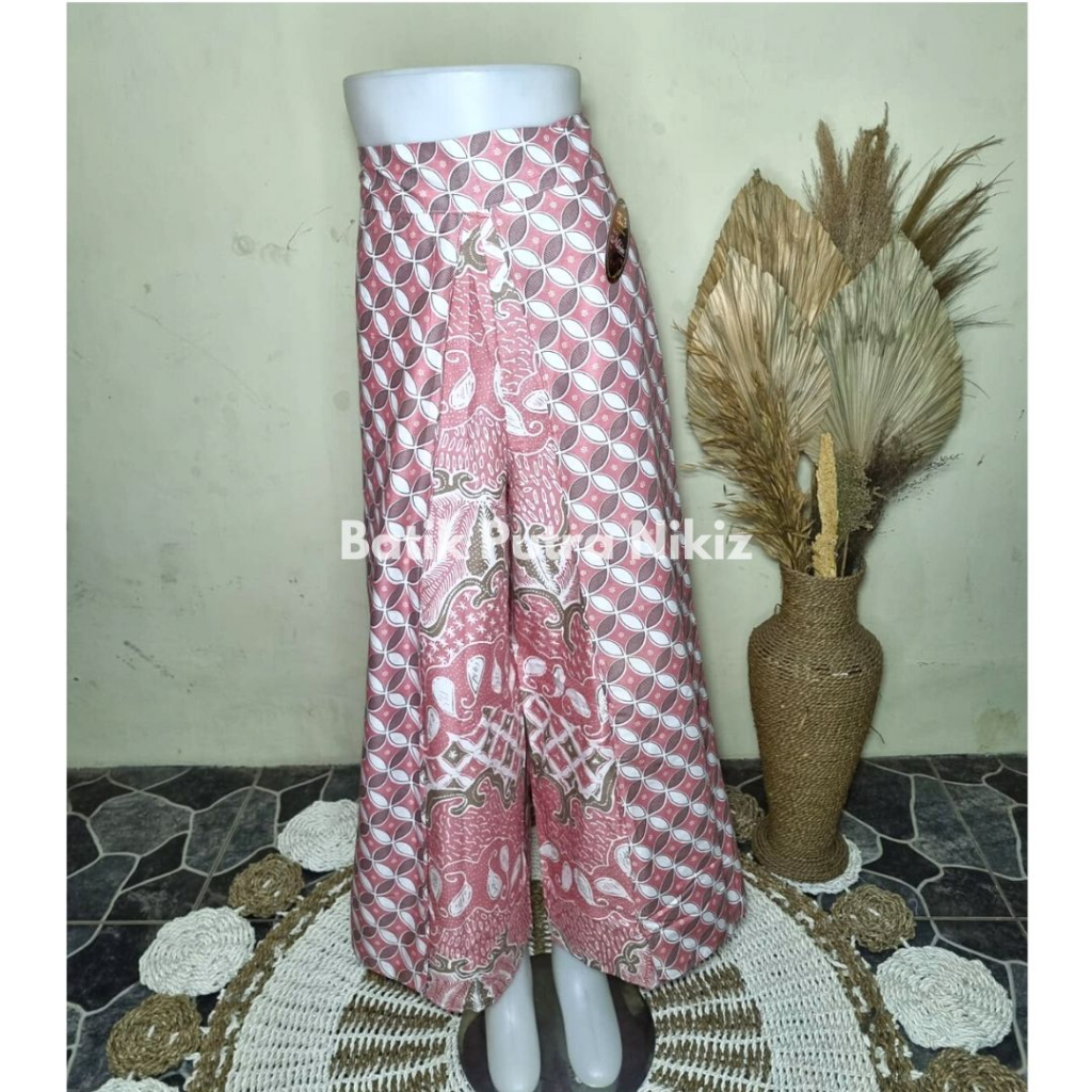 Jual New Celana Batik Kulot Panjang Layer Tumpuk Kerja Kantoran Formal