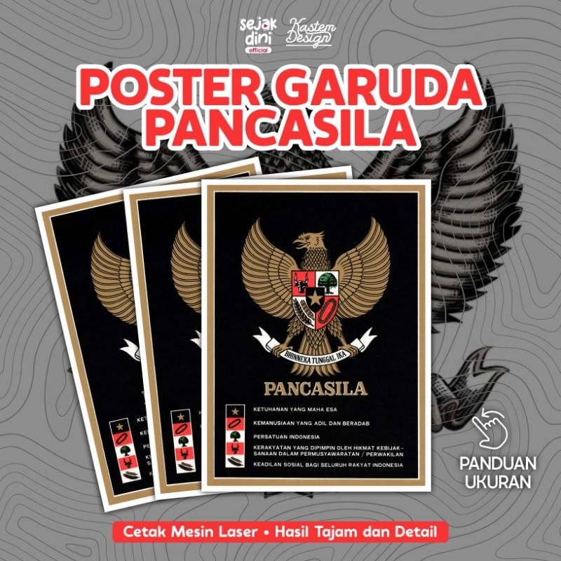 Jual SejakDini - Poster Pendidikan Garuda Pancasila A3 Tebal 310 gsm ...