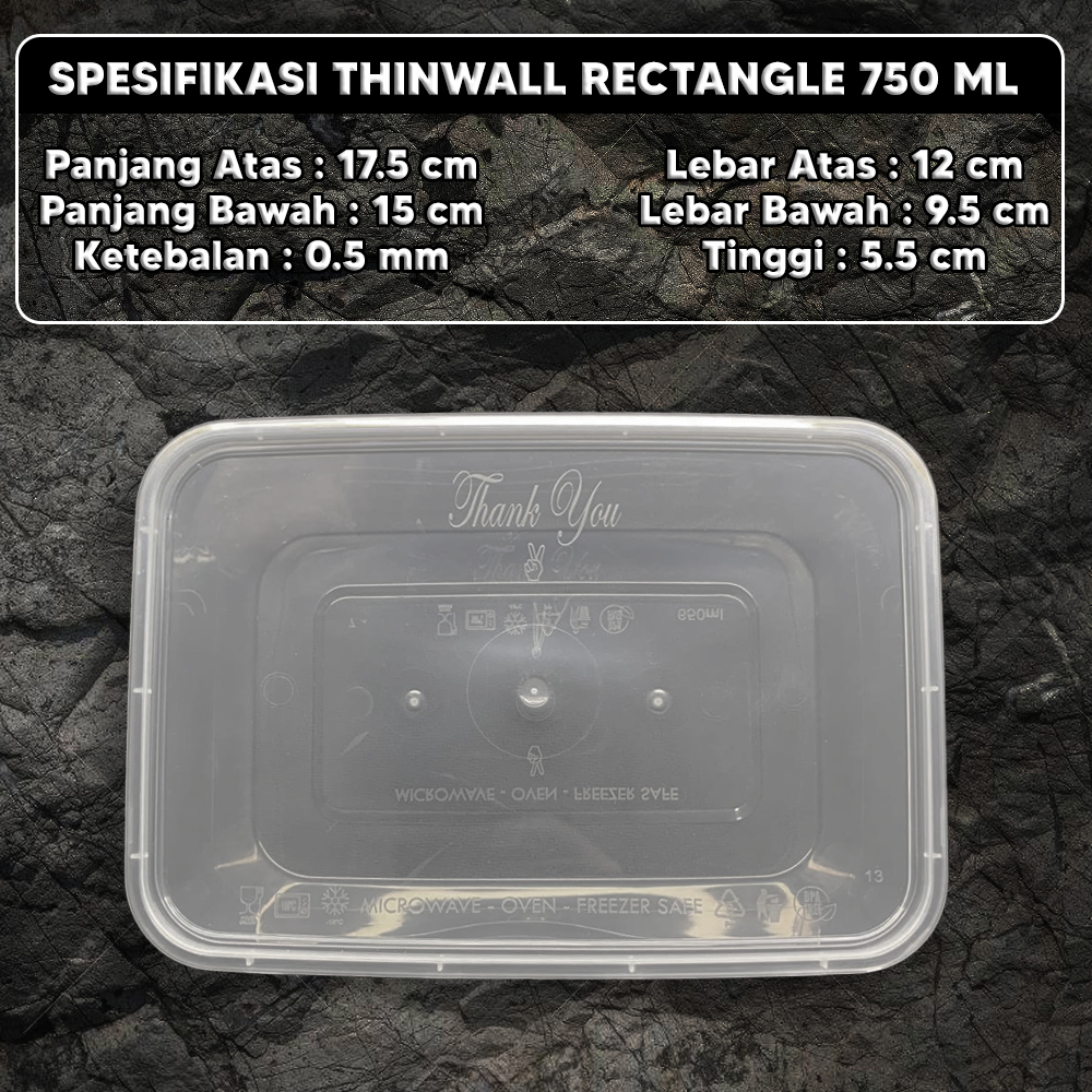 Jual Kotak Makan Plastik Thinwall Food Container Persegi Panjang Ml Grosir Shopee