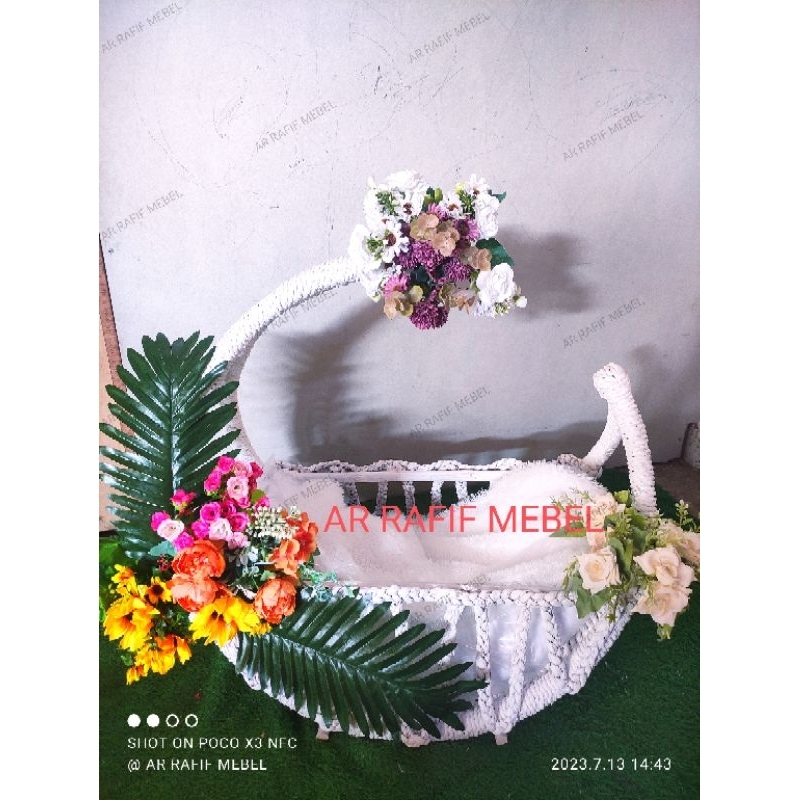 Jual BEST SELLER TIMANGAN untuk acara aqiqah bayi warna putih