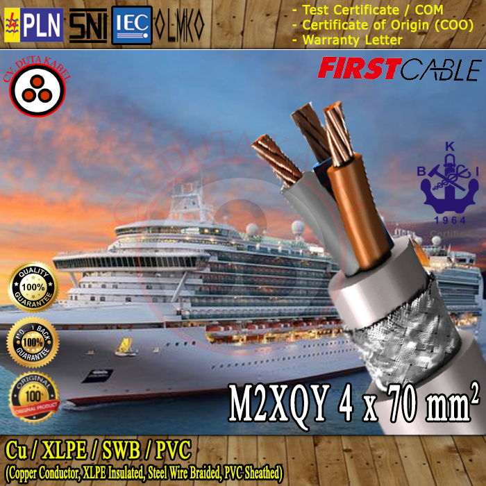 Jual Marine Cable - M2XQY 4x70 mm2 (Cu/XLPE/SWB/PVC) Grey / 4x70 mm2 mm ...