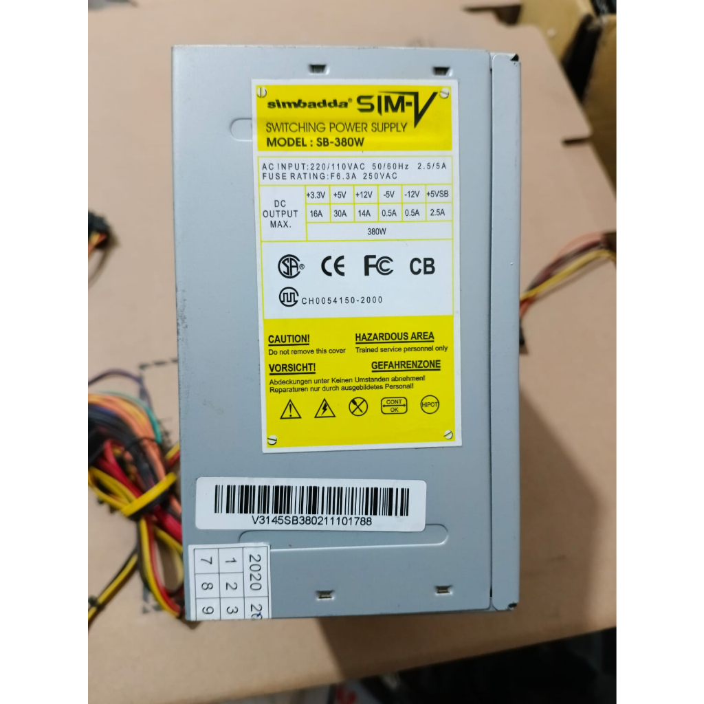 Jual POWER SUPPLY KOMPUTER 300W 380W 24PIN PSU Spek PC Standar