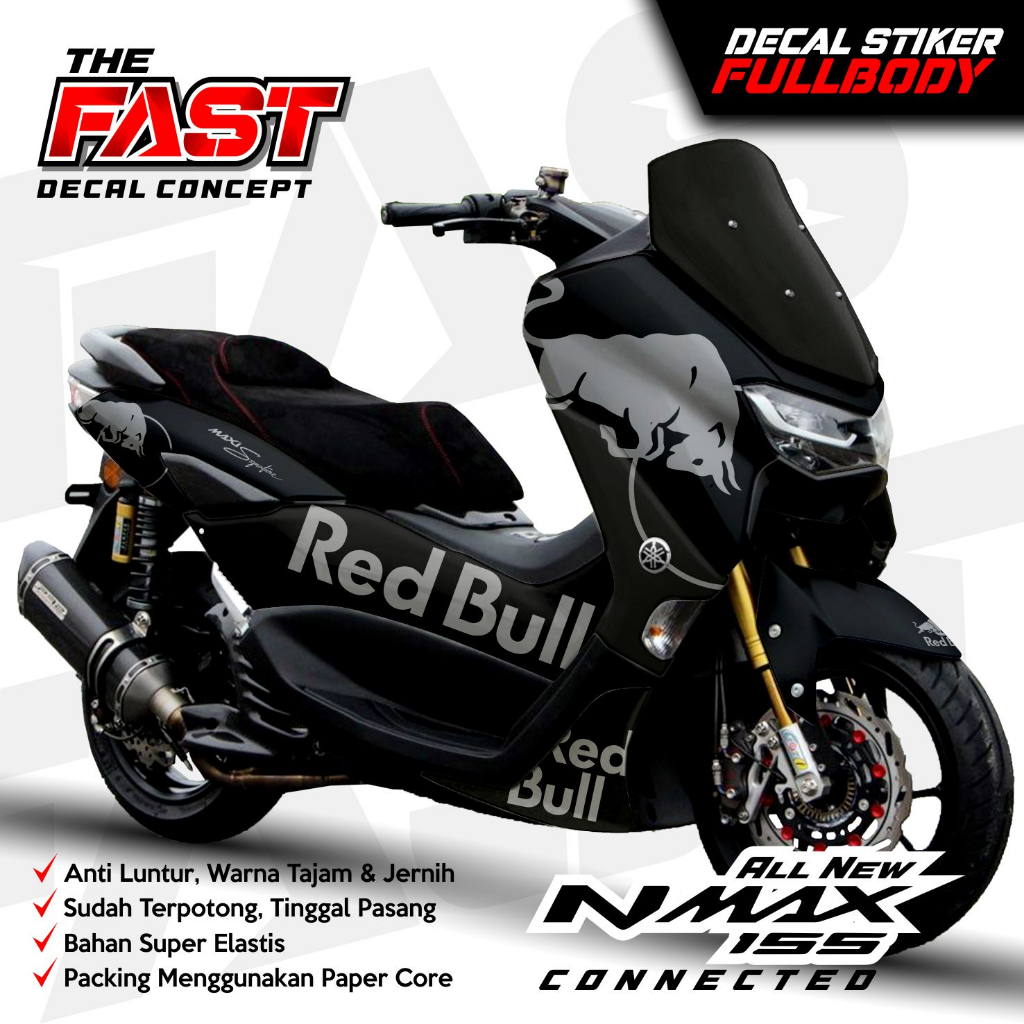 Jual TERBARU Decal Sticker Yamaha Nmax 155 New Fullbody Redbull