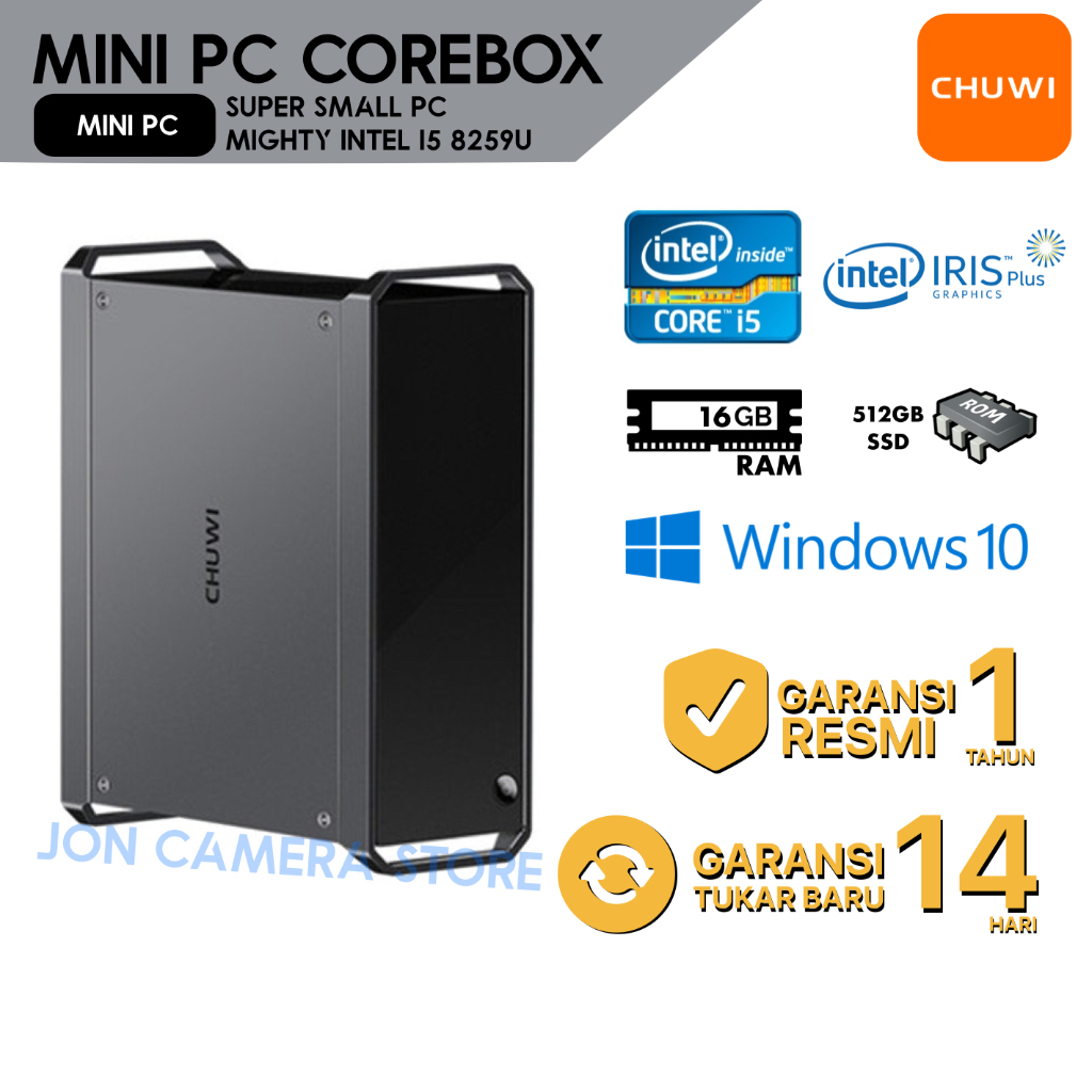 Jual Chuwi Mini PC Corebox Intel I5 8259U Quad Core 16Gb RAM 512Gb