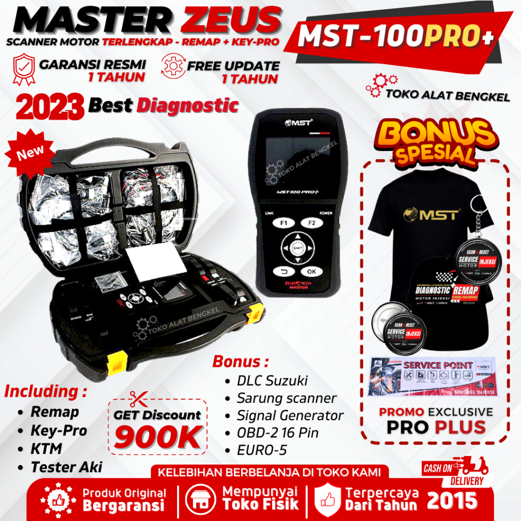 Jual Scanner Motor Injeksi Universal MASTER ZEUS MST 100 PRO Dengan