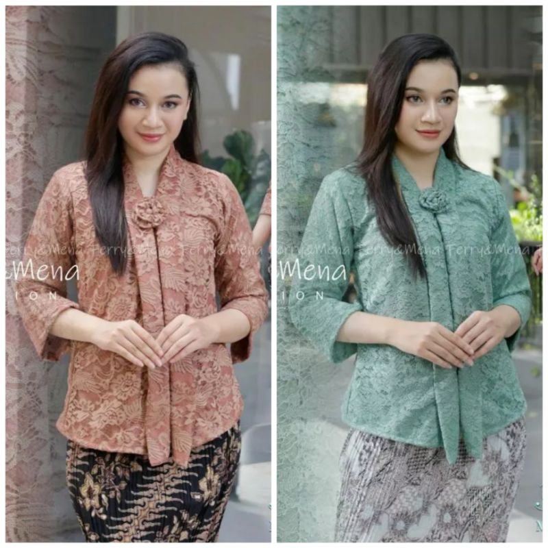 Jual Setelan Kebaya Floy Brokat Modern Baju Kondangan Tunangan Nikahan Wisuda Dan Acara