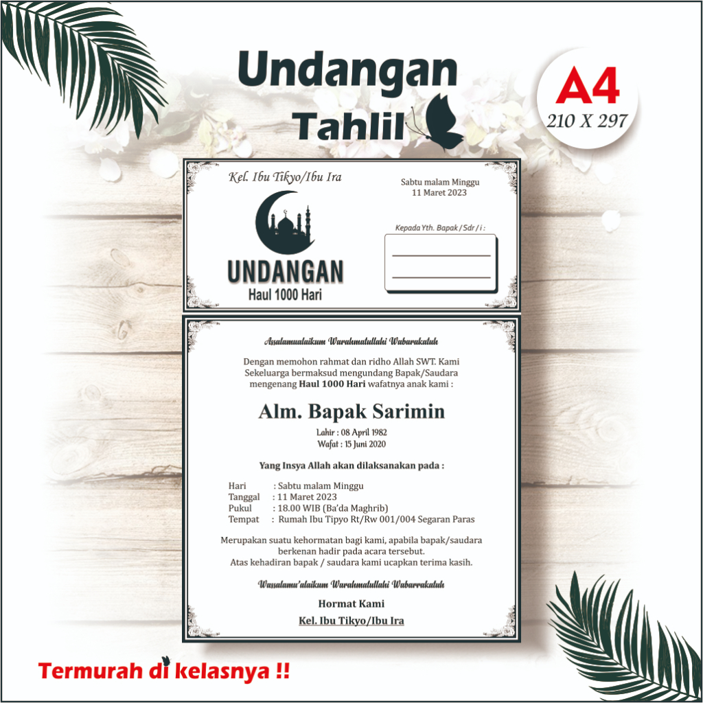 Jual Undangan Walimahan, Undangan Walimatul Ursy, Undangan Kenduri ...