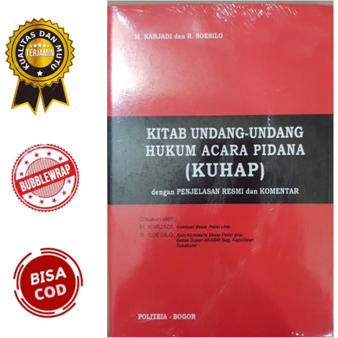 Jual BUKU KUHAP SOESILO : KITAB UNDANG-UNDANG HUKUM ACARA PIDANA DENGAN ...