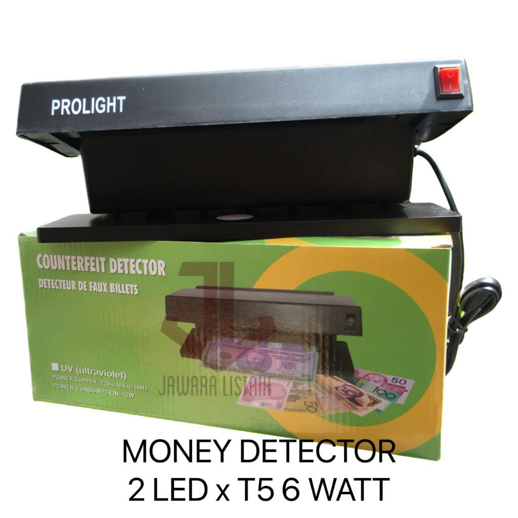 Jual PROLIGHT COUNTERFEIT DETECTOR LED MONEY DETECTOR T5 6W UV BLB ...