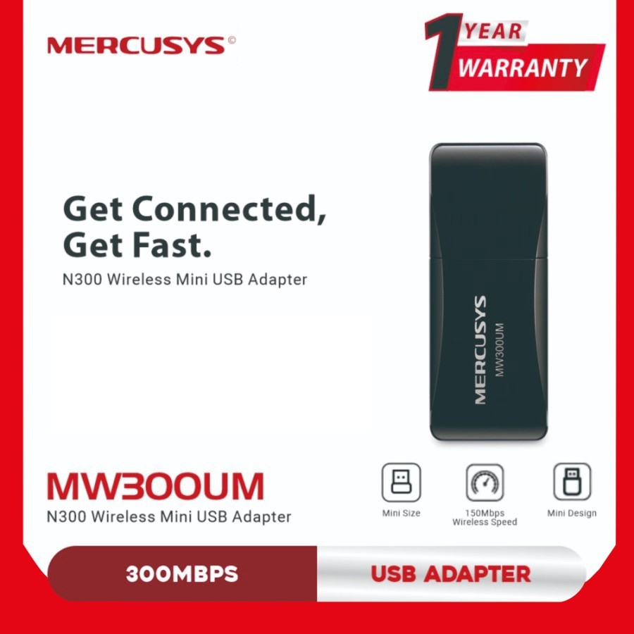 Jual Mercusys Mw300um N300 Wireless Mini Usb Adapter Shopee Indonesia